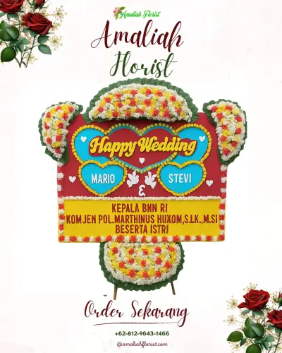Karangan Papan Bunga Pernikahan di Sagulung Kota